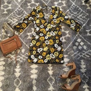 Zara floral mini dress